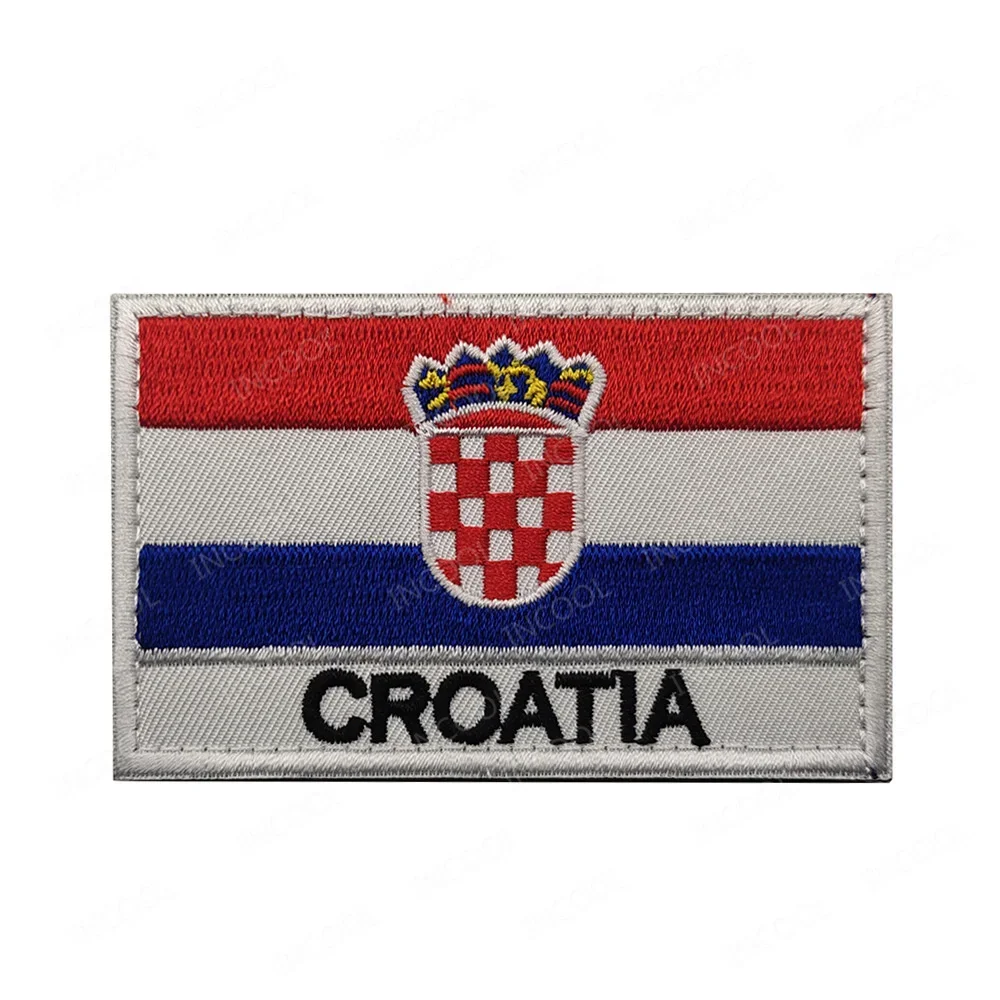 Parche bordado bandera Croacia PVC – Brazalete insignia hombro - imagen 5