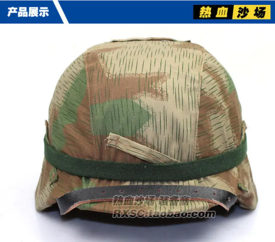 Casco táctico de acero M35 con cubierta textil y cinturón luminoso - imagen 2