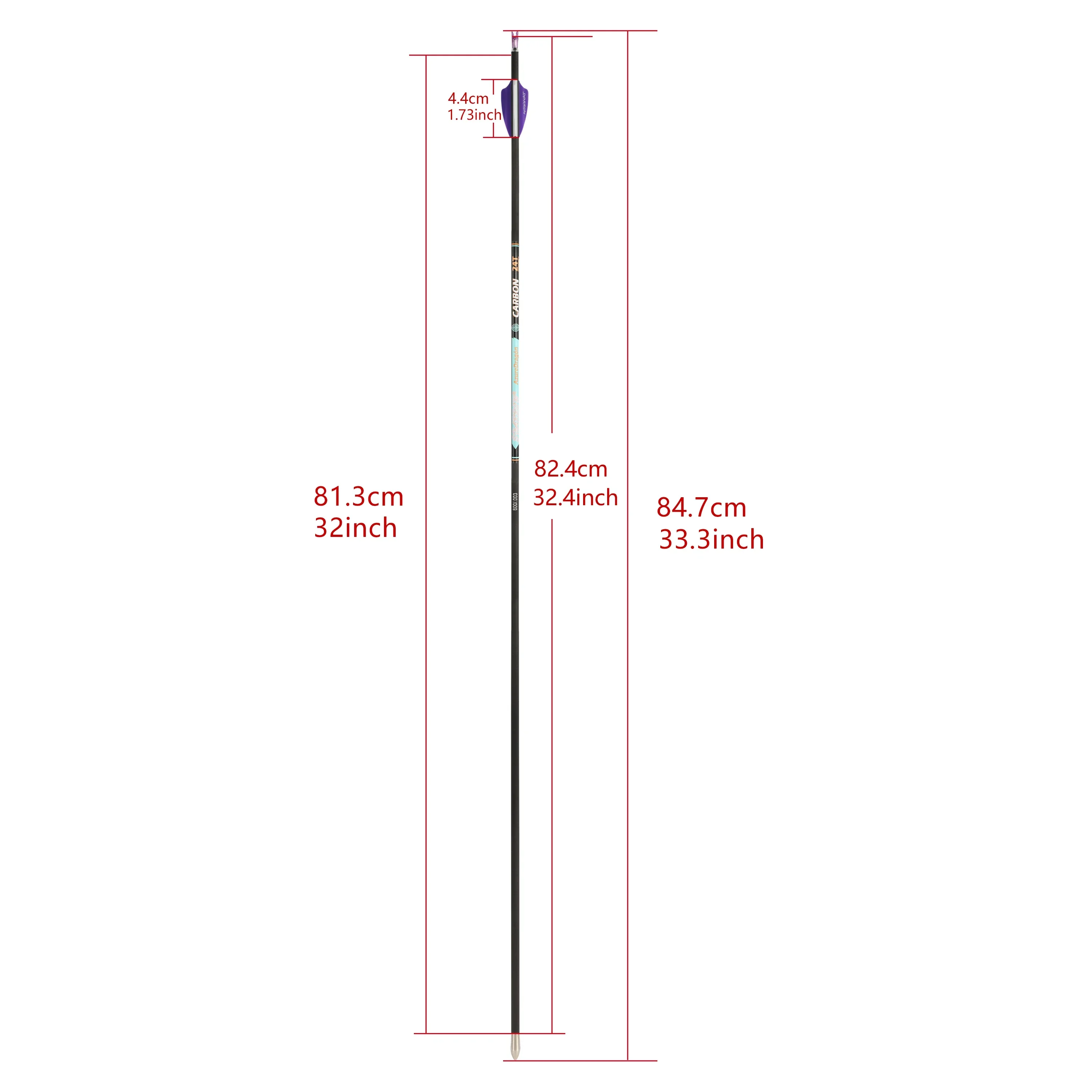 Flechas de carbono para arco compuesto, punta y plumas ranura de aire - imagen 2