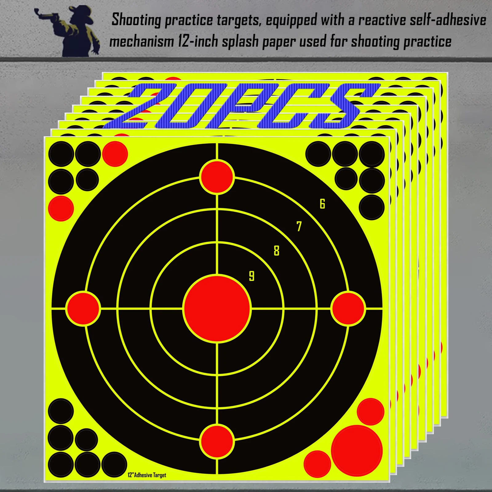 JOAXOR pegatinas objetivo de tiro fluorescentes para entrenamiento - imagen 3