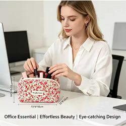 Mini bolso cosmético exterior floral clásico multicolor de mano