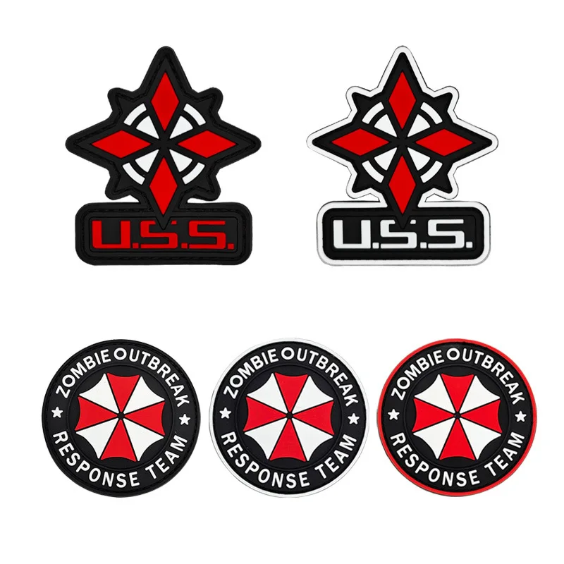 Parche PVC Resident Evil táctico con gancho bucle para ropa mochila - imagen 3