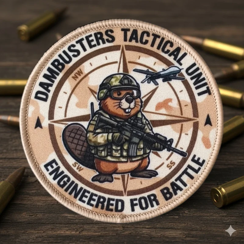 Beaver Squad parches tácticos velcro moral para chalecos y mochilas - imagen 3