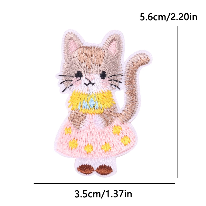 Parche termoadhesivo bordado osito alpaca gato conejo infantil