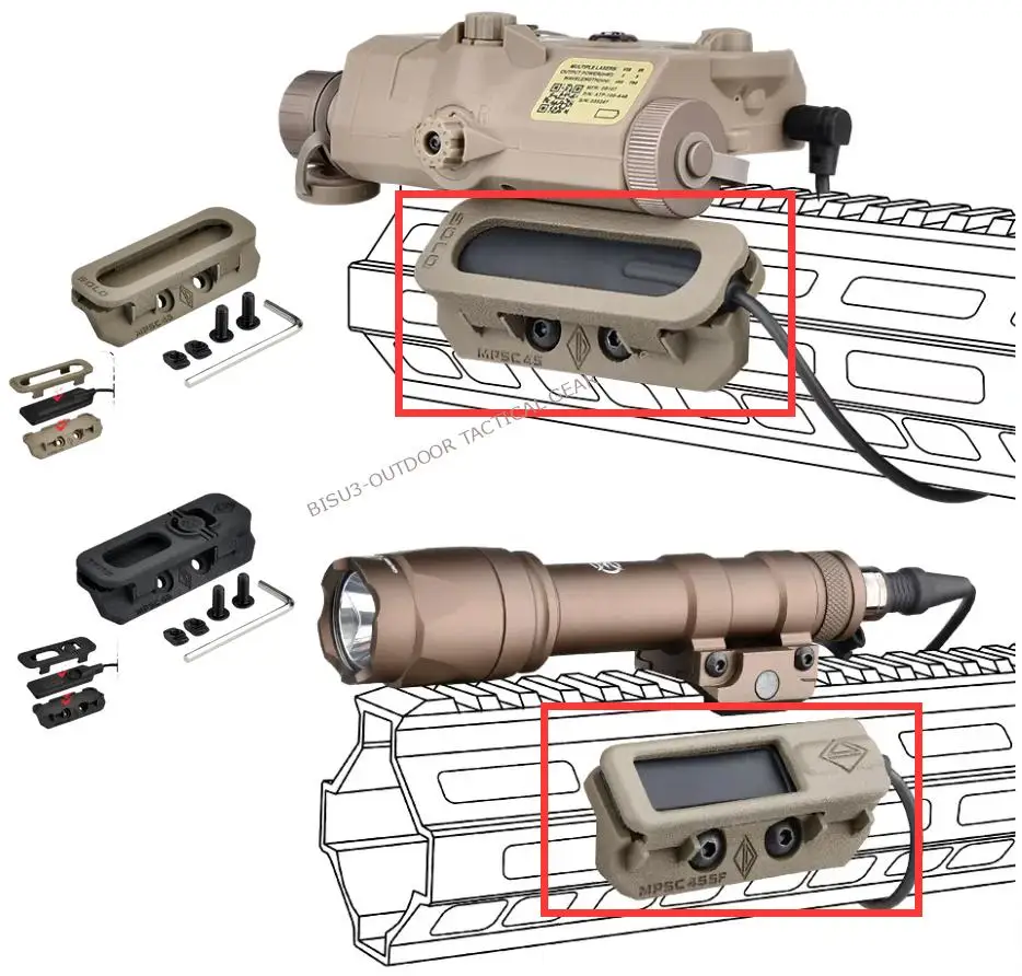 Interruptor táctico de presión con montaje M-LOK cola de ratón PEQ - imagen 2