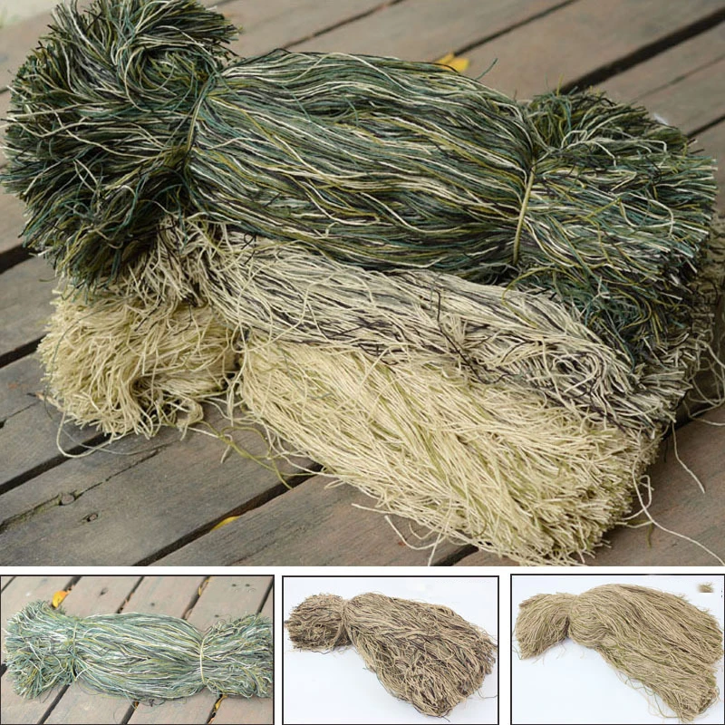 Hilos ghillie camuflados tácticos de yute para reparar trajes