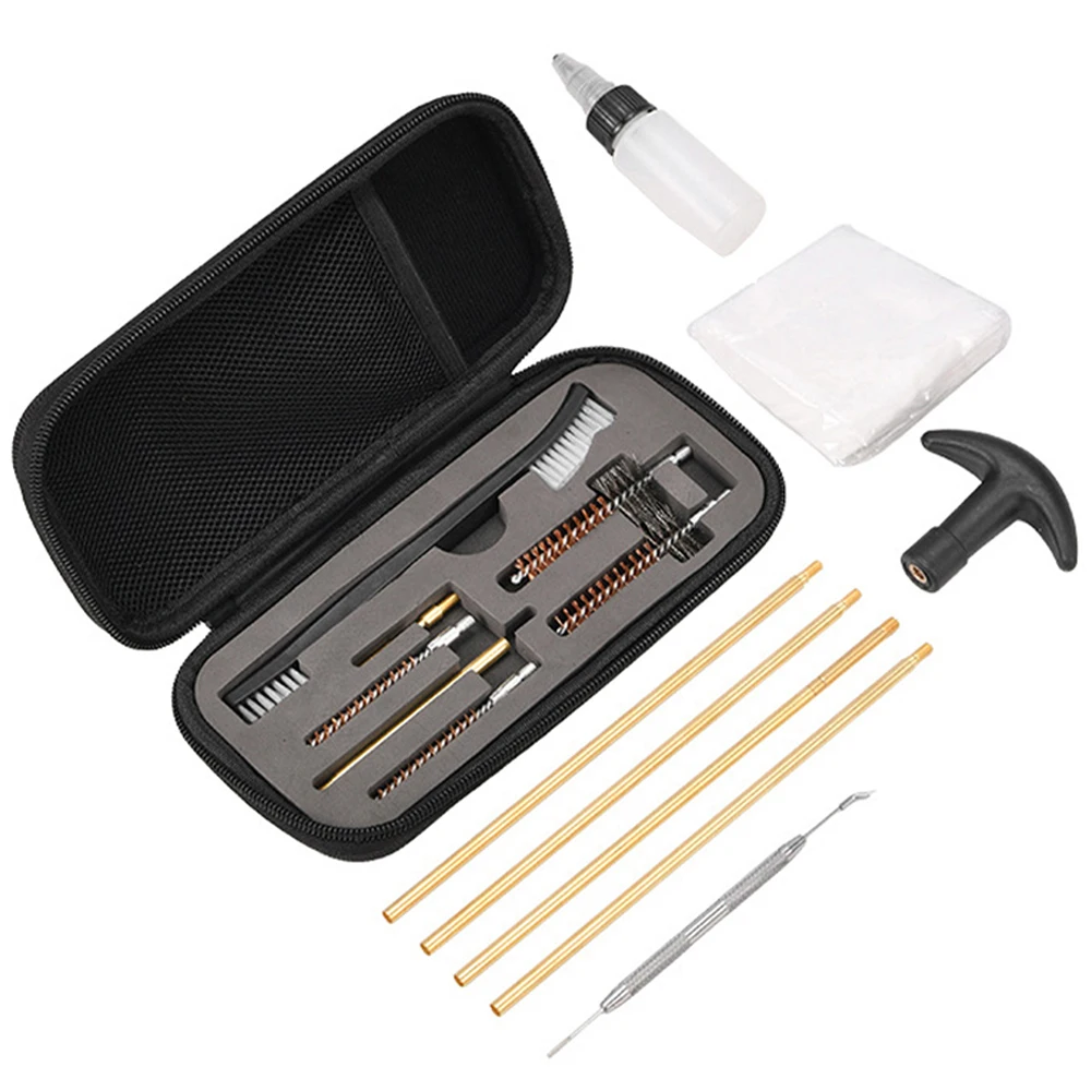 Kit de limpieza táctica para armas con varilla de latón y cepillos
