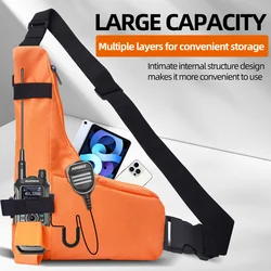 Bolsa ABBREE en L para walkie UV-5R – Táctica impermeable manos libres