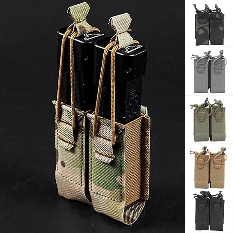 Funda táctica MOLLE DPMP doble para cargadores de pistola abierta - imagen 4