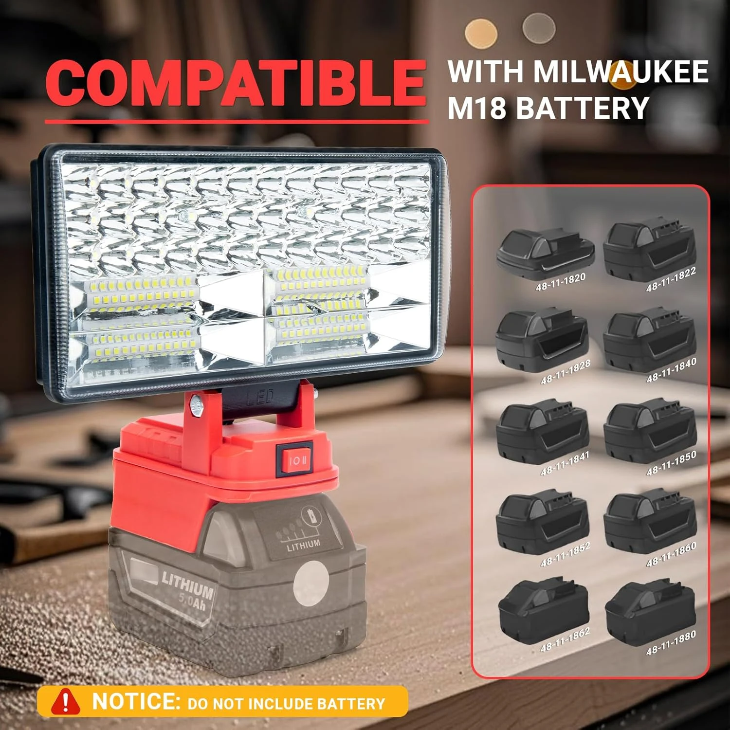 Milwaukee M18 lámpara de trabajo LED inalámbrica sin batería