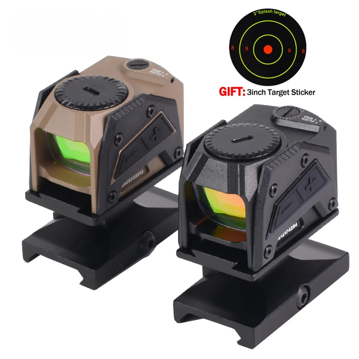Mira táctica compacta reflex roja con óptica cerrada para airsoft