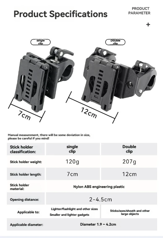 Funda táctica con clip ajustable multiusos para katana, hacha y bastón - imagen 4