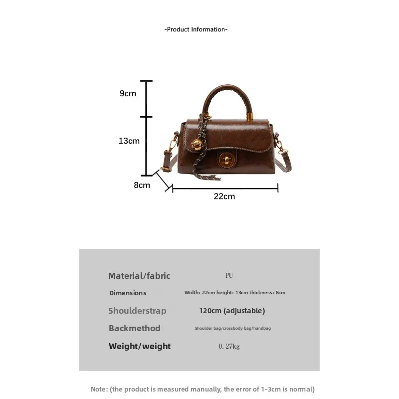 Bolso cuadrado pequeño de estilo retro