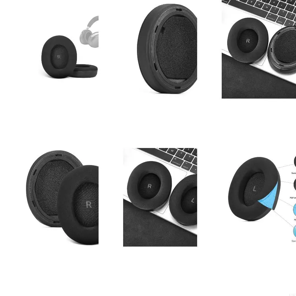 Almohadillas reemplazo auriculares Momentum 4/5, mesh suave por par - imagen 3