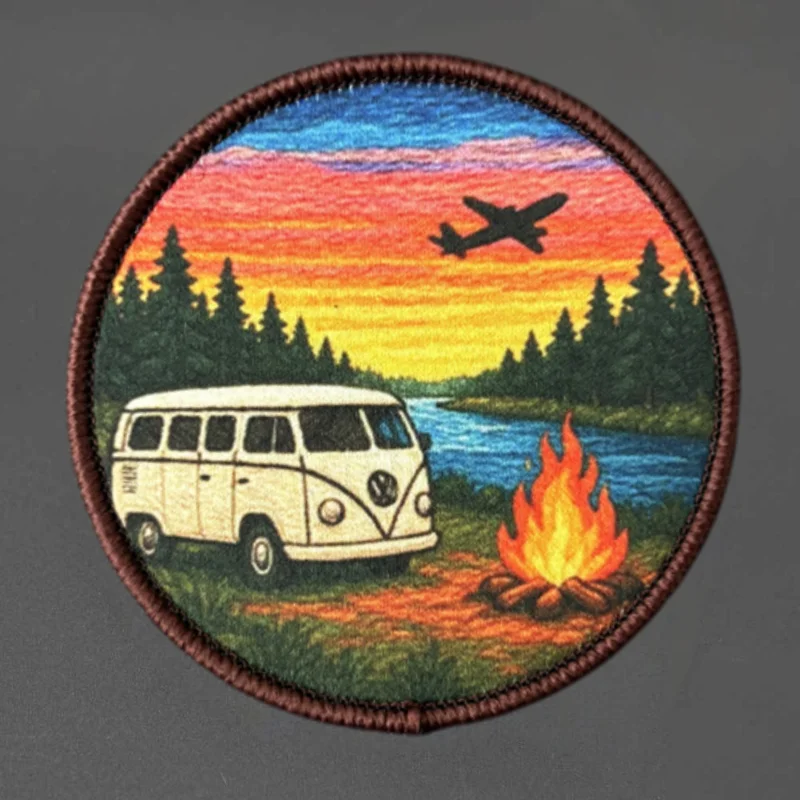 Parche con velcro Camping Sunset para ropa, mochilas y brazaletes - imagen 5