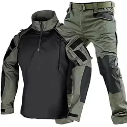 Conjunto táctico de caza hombre: camiseta con capucha y pantalón