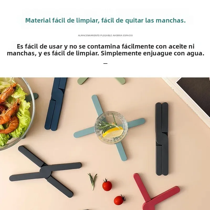 Tapete térmico plegable de silicona para cocina y camping - imagen 3