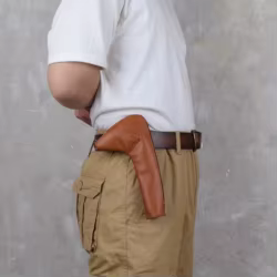 Tourbon funda de cuero táctica para cerrojo de rifle con cinturón