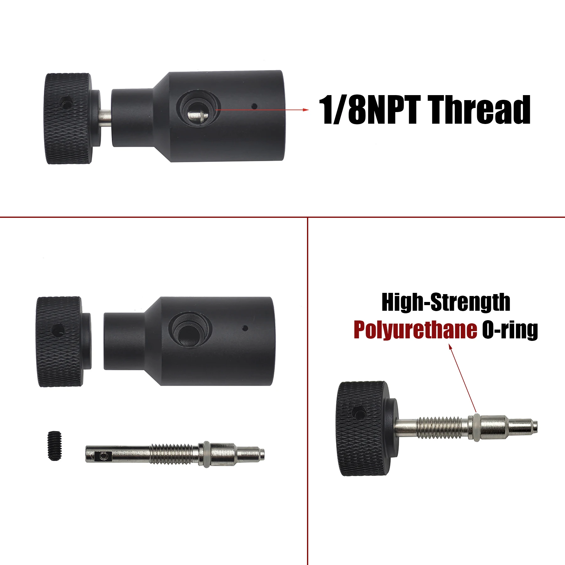 HPA Manguera remota 2,5m 3000PSI desconexión rápida 8mm - imagen 2