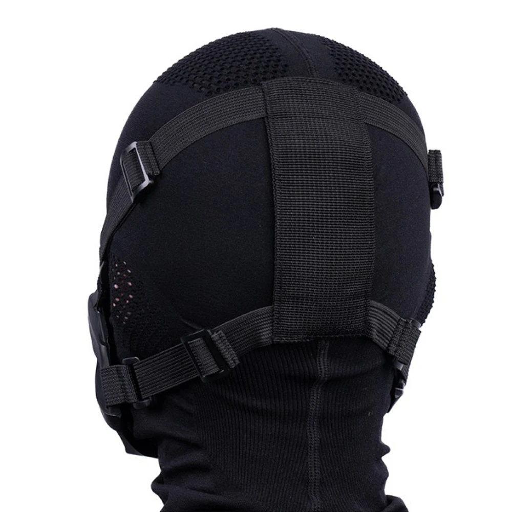 Máscara táctica media malla de acero resistente Airsoft - imagen 4