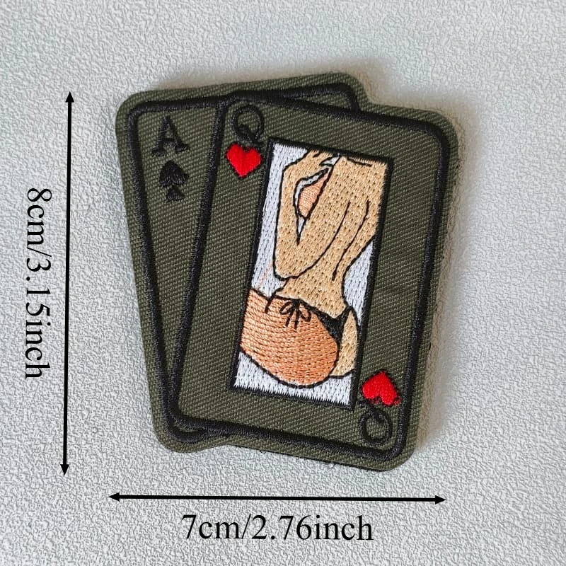 Parche bordado táctico as de espadas anime – Velcro gancho - imagen 2