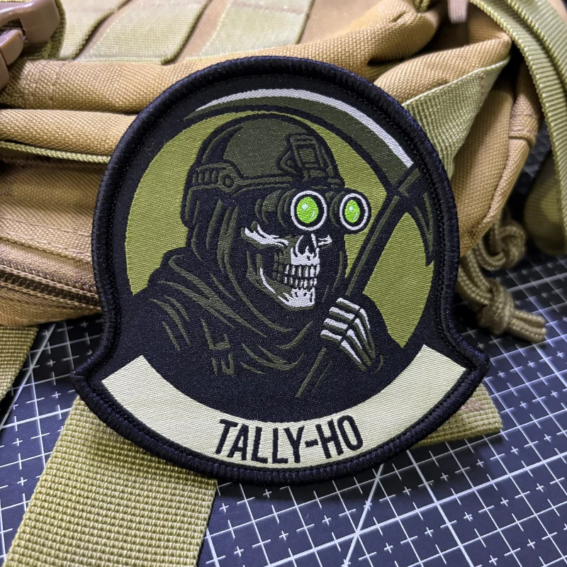 TALLY-HO Parche táctico moral calavera gancho y bucle mochila militar - imagen 4