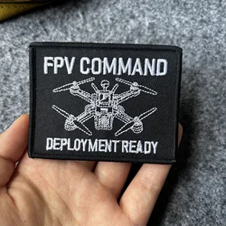 Parche táctico FPV Command Drone bordado con velcro