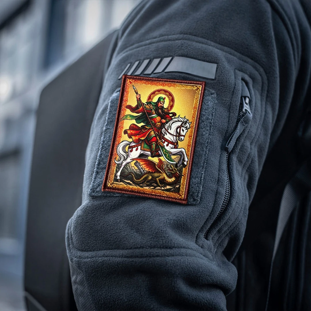 Parche táctico bordado Guan Yu con gancho y bucle - imagen 4