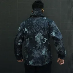 Chaqueta impermeable hombre estampado pitón invierno exterior