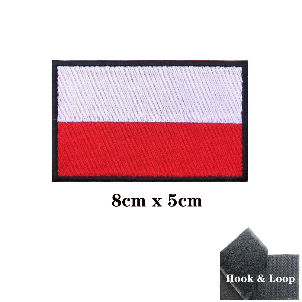 Parche bordado bandera Polonia termoadhesivo para coser o planchar - imagen 2