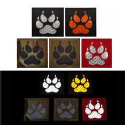 Parche táctico reflectante pata de perro para chaleco o mochila