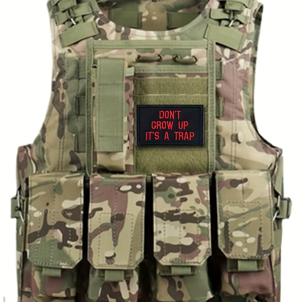 Parche velcro táctico NO GROW UP Moral para mochila MOLLE - imagen 4