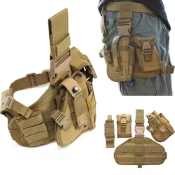 Funda táctica Glock 17/19 – Cuero impermeable camuflaje para muslo o cinturón
