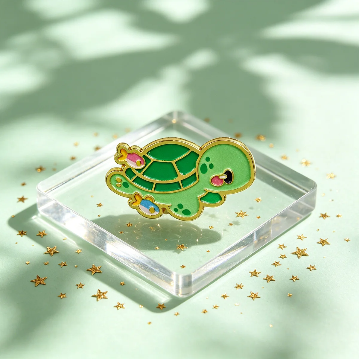 Pin esmaltado de tortuga marina – Broche para mochila, gorra o ropa - imagen 4