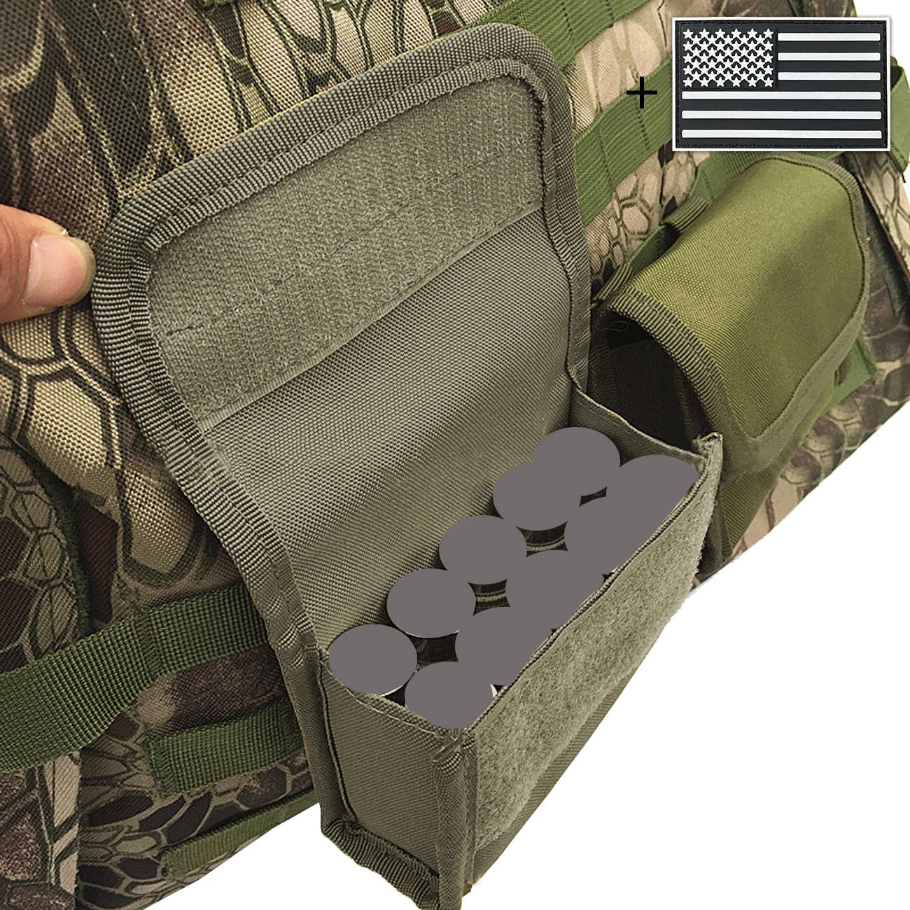 Bolsa de cintura táctica multiusos MOLLE con compartimentos rápido - imagen 5