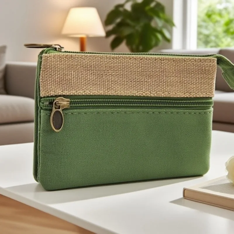 Interior organizado para cambio y tarjetas