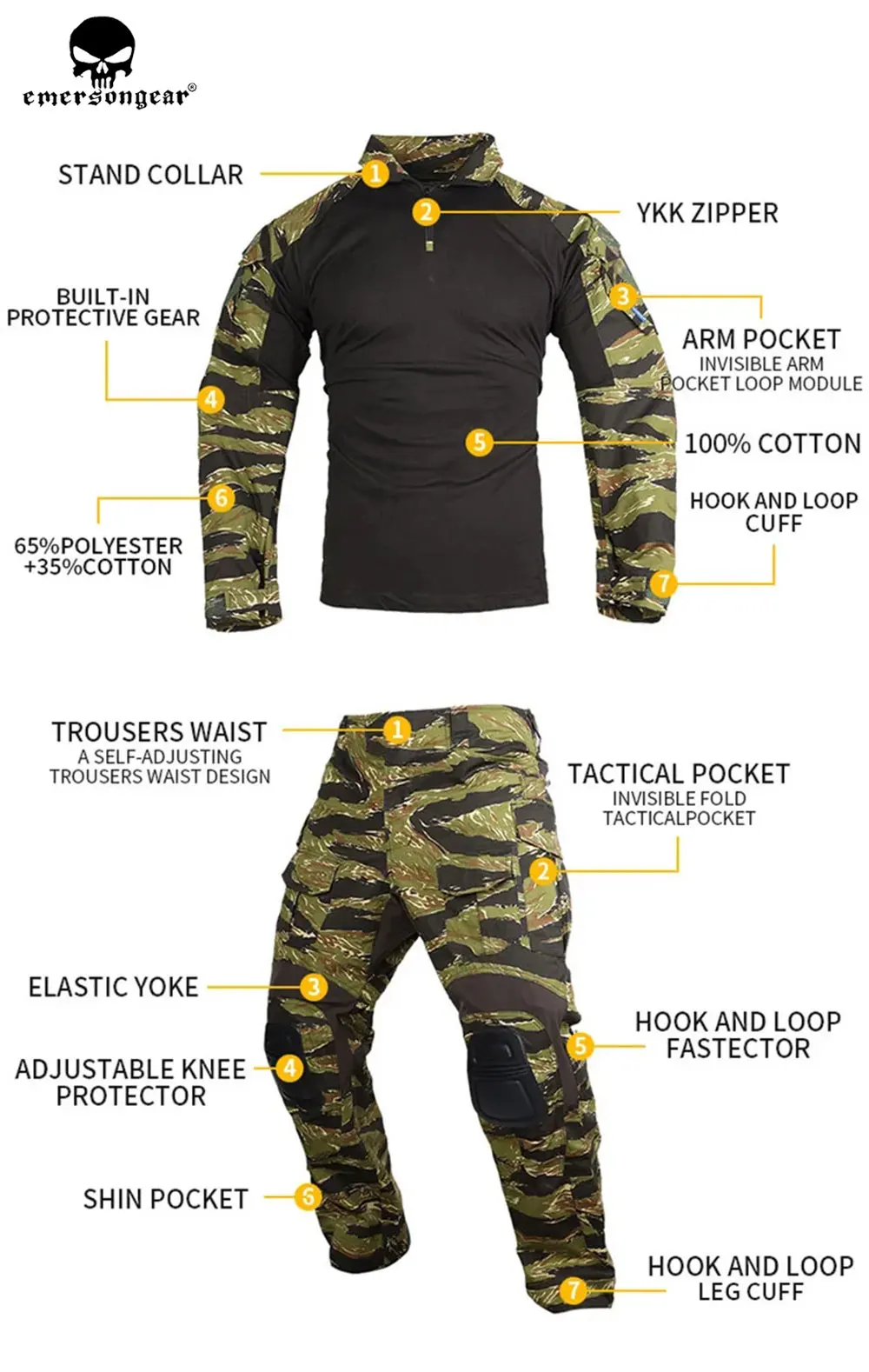 Uniforme completo en uso outdoor