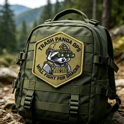 TRASH PANDA OPS Parche táctico de mapache con velcro