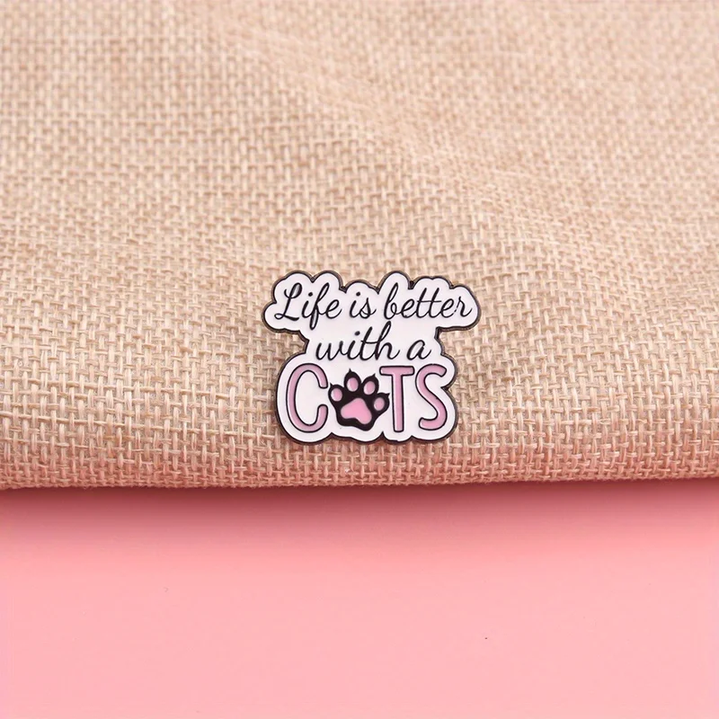 Insignia metálica esmaltada gato dibujos animados – para mochila - imagen 5