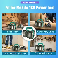 Estuche portabaterías Makita 18V y 14,4V – Soporte para 4-6 baterías