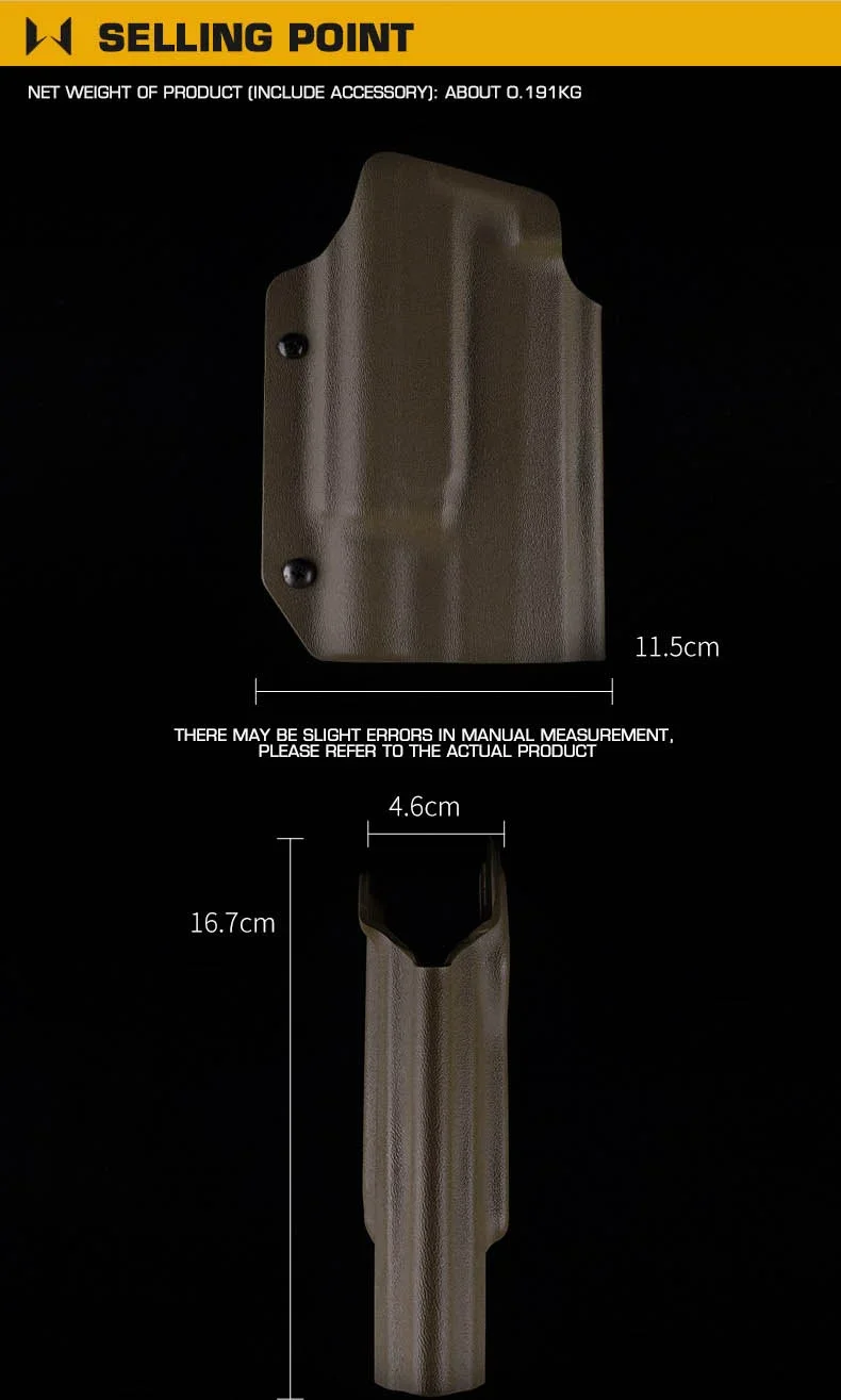 Sistema de montaje y diseño táctico en Kydex