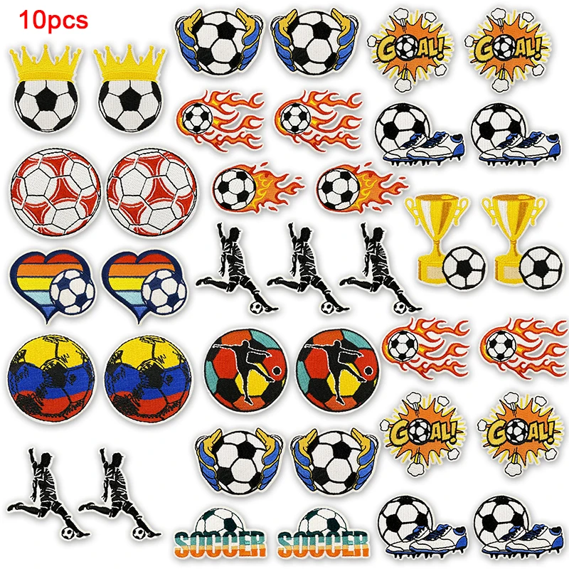 Parche bordado de fútbol termoadhesivo para coser o planchar DIY - imagen 5