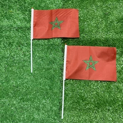 Bandera de mano Marruecos poliéster con asta de plástico