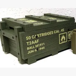 Caja de municiones WWII 3D impresa para almacenamiento táctico