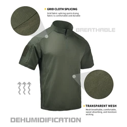 Camiseta táctica HAN WALD manga corta para senderismo y pesca