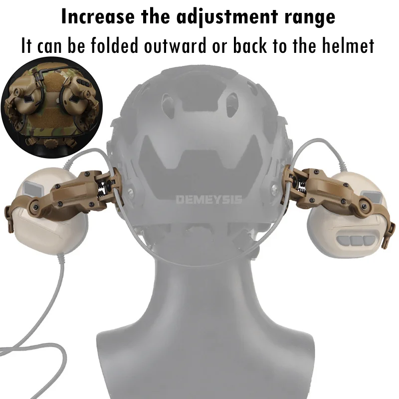 Soporte Auriculares Casco Rotación 360 – Adaptador Riel ARC/Wendy