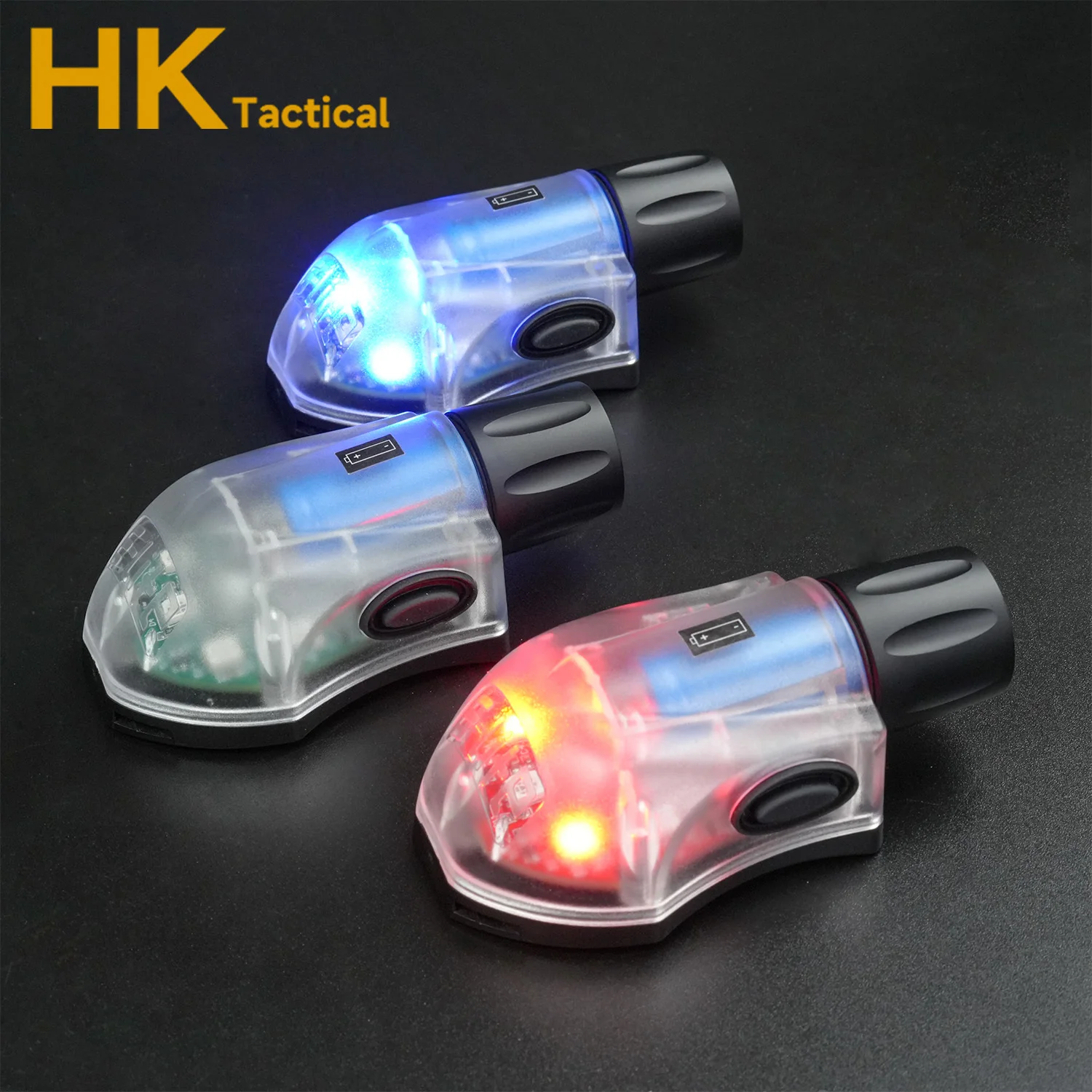 Luz estroboscópica táctica para casco con velcro roja/verde/azul IR - imagen 3
