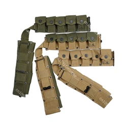 Bolsa táctica de lona GARAND estilo Segunda Guerra Mundial recreativo