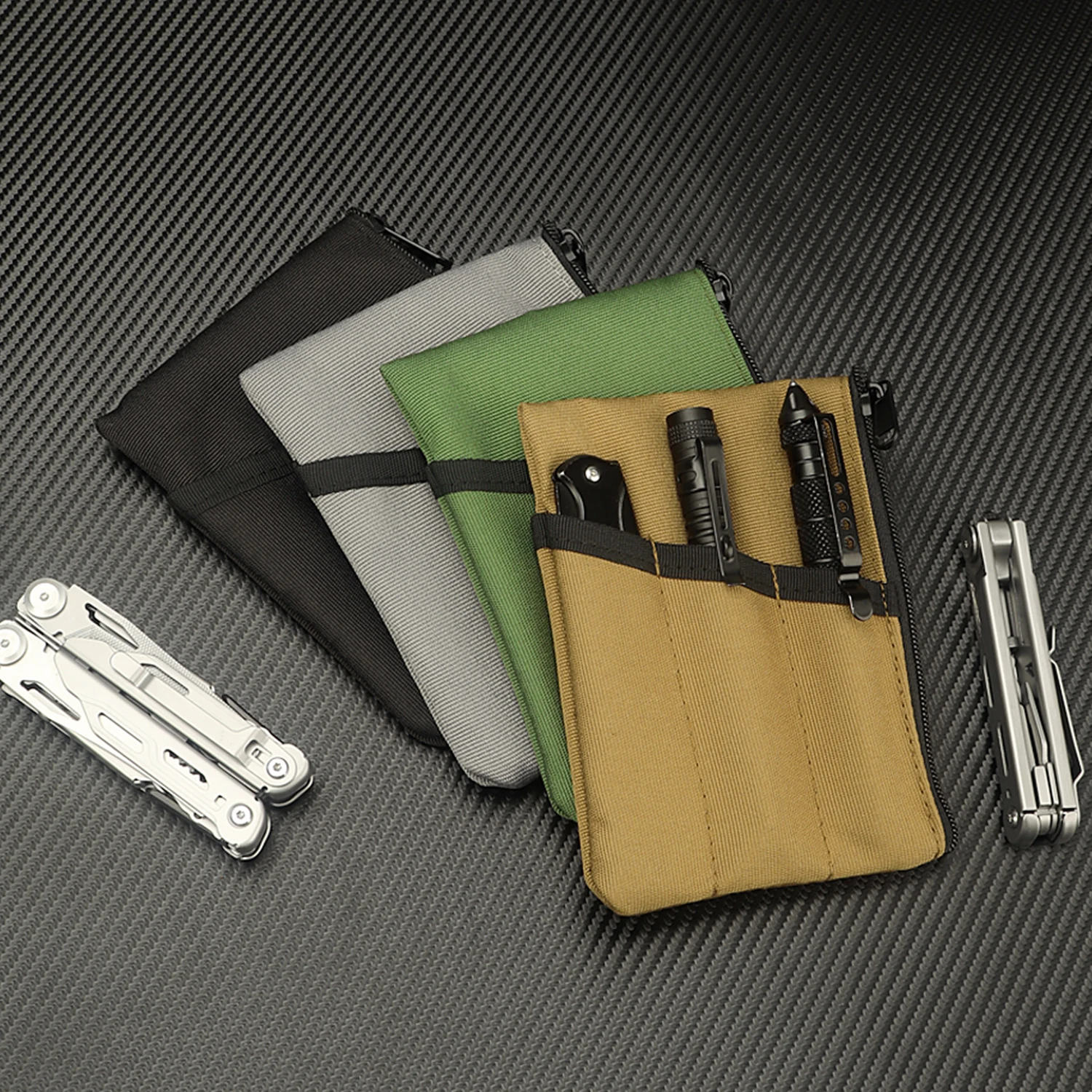 Kosibate Funda Táctica EDC Portacuchillos – Negro Ripstop