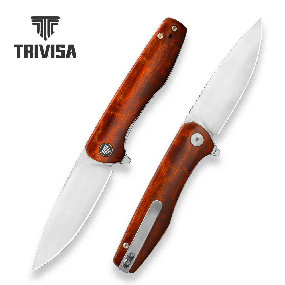 Navaja TRIVISA Hummingbird M390 con mango de madera de hierro